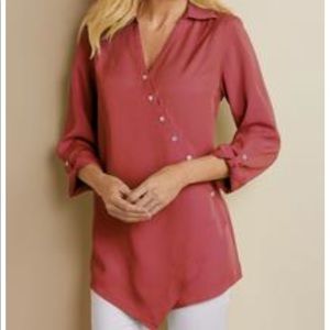 Soft Surroundings Cannes asymmetric tunic top